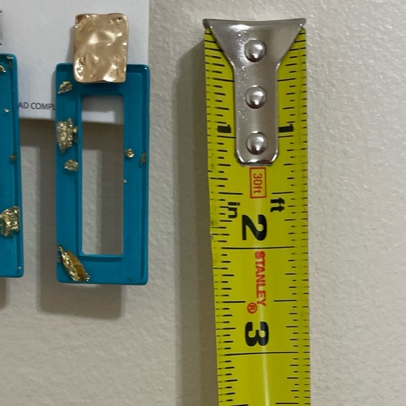 🌼JUST IN! Jenna Summertime Turquoise and Gold Earrings - Picture 2 of 2